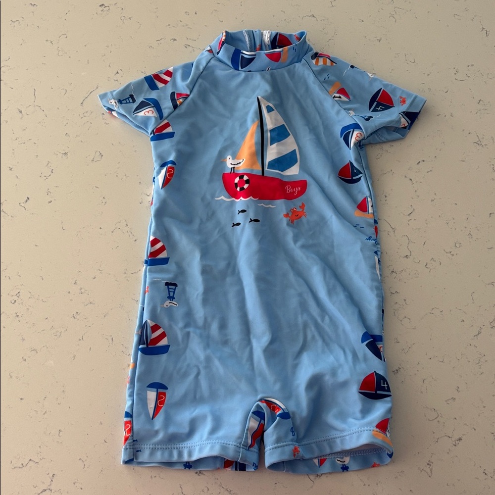 Baby Boy Swim Romper